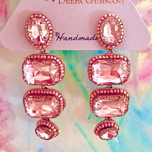 🌺🎉HP🎉🌺 NWT Deepa Gurnani Beaded Crystal Chandeliers - Picture 4 of 15